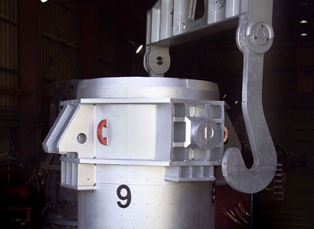 200 Ton Capacity Ladle Bail - 95 Ton Steel Mill Ladle - Signal Design and Build - Testing